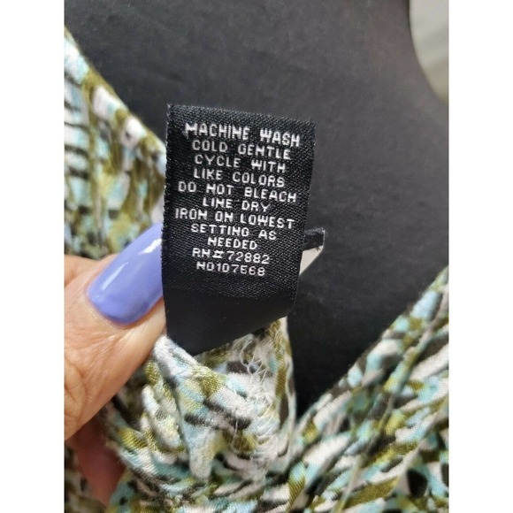 Studio 1940 Women Multicolor Rayon Sleeveless Scoop Neck Long Maxi Dress Size 32 - Picture 9 of 10